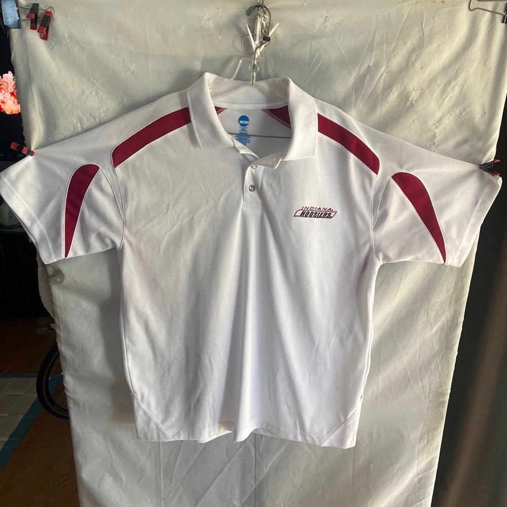 Indiana Hoosiers Polo Shirt NCAA Adult Sz Large
